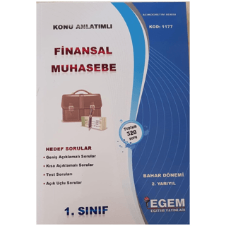 1. Sınıf 2. Yarıyıl Finansal Muhasebe Bahar Dönemi Kod: 1177 Kolektif