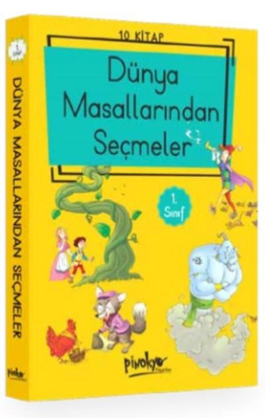 1. Sınıf Dünya Masallarından Seçmeler (Düz Yazı) 10 Kitaplık Set Kolek