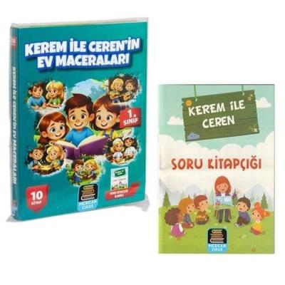 1. Sınıf Kerem İle Ceren Ev Maceraları Okuma Seti - 10 Kitap Takım - D