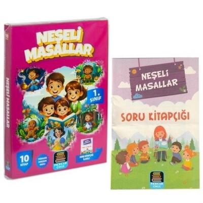 1. Sınıf Neşeli Masallar Okuma Seti - 10 Kitap Takım - Değendirme Kita