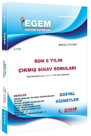 1. Sınıf Sosyal Hizmetler Son 6 Yılın Çıkmış Sınav Soruları - Kod C108