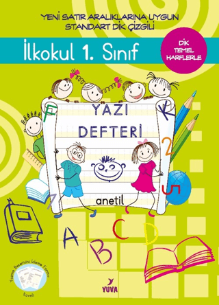 İlkokul 1. Sınıf Yazı Defteri Standart Dik Çizgili Büyük - Dik Temel H