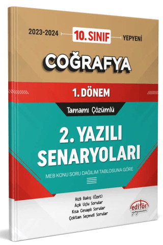 10. Sınıf Coğrafya 1. Dönem Ortak Sınavı 2. Yazılı Senaryoları Tamamı 