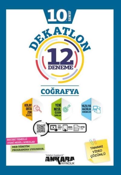 10. Sınıf Coğrafya Dekatlon Denemeleri ( 12 Adet ) Kolektif