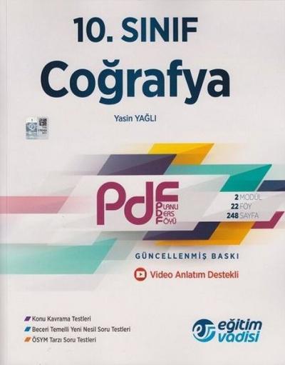 10.Sınıf Coğrafya Pdf Planlı Ders Föyü Video Anlatım Destekli Kolektif