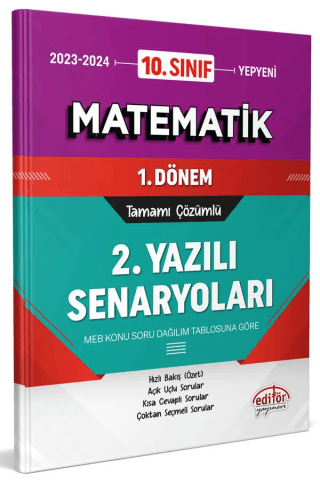 10. Sınıf Matematik 1. Dönem Ortak Sınavı 2. Yazılı Senaryoları Tamamı