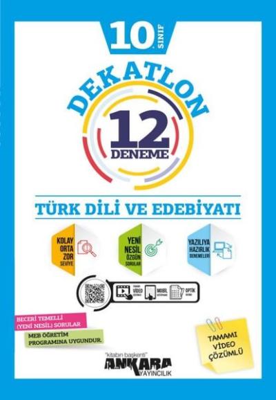 10. Sınıf Türk Dili ve Edebiyatı Dekatlon Denemeleri ( 12 Adet ) Kolek