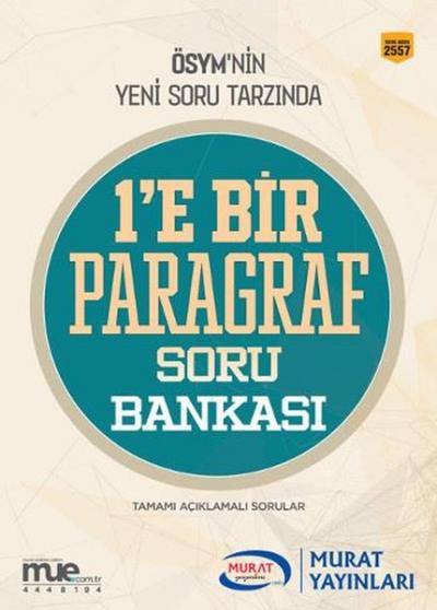 1'e Bir Paragraf Soru Bankası 2557 Kolektif