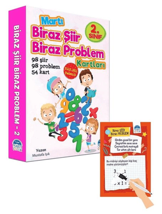 2. Sınıf Biraz Şiir Biraz Problem Kartları - Yaz Sil Kalemli Mustafa I