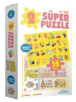 2 Süper Puzzle / Alfabe - Sayılar 4+ Yaş