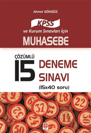 2017 KPSS Muhasebe Çözümlü 15 Deneme Sınavı Ahmet Gökgöz