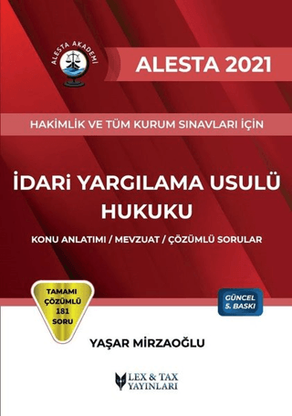 2021 Alesta İdari Yargılama Usulü Hukuku Yaşar Mirzaoğlu