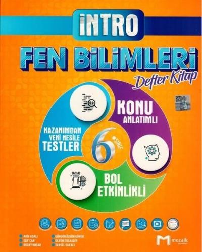 2022 6.Sınıf Fen Bilimleri İntro Defter Kitap Kolektif