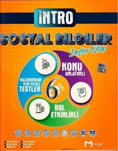 2022 6.Sınıf Sosyal Bilgiler İntro Defter Kitap Kolektif