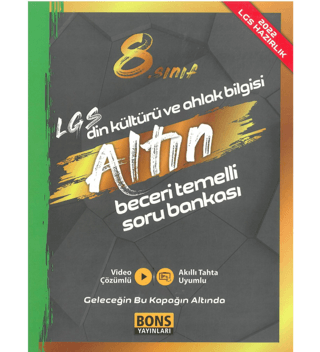 8.Sınıf LGS Din Kültürü ve Ahlak Bilgisi Altın Beceri Temelli Soru Ban