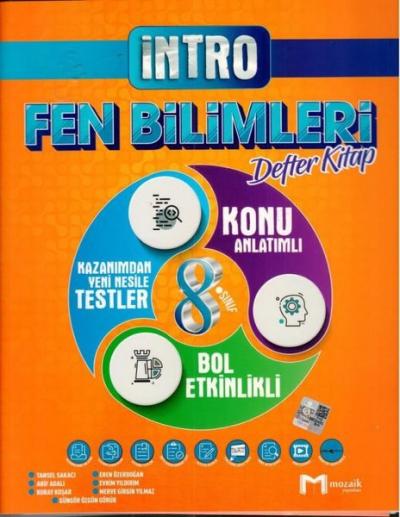 2022 8.Sınıf Fen Bilimleri İntro Defter Kitap Kolektif