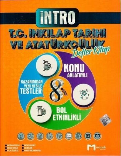 2022 8.Sınıf T.C. İnkılap Tarihi ve Atatürkçülük Defter Kitap Kolektif