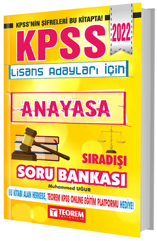 2022 KPSS Lisans Anayasa Sıradışı Soru Bankası Muhammed Uğur