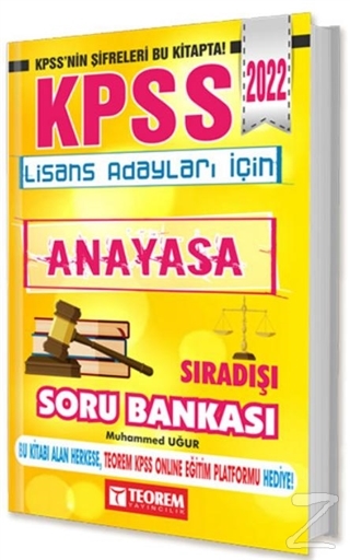 2022 KPSS Lisans Anayasa Sıradışı Soru Bankası Muhammed Uğur