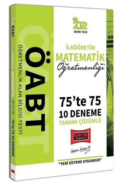 2022 ÖABT İlköğretim Matematik Öğretmenliği 75'te 75 Tamamı Çözümlü 10