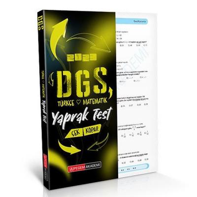 2023 Dgs Çek Kopart Yaprak Test Kolektif