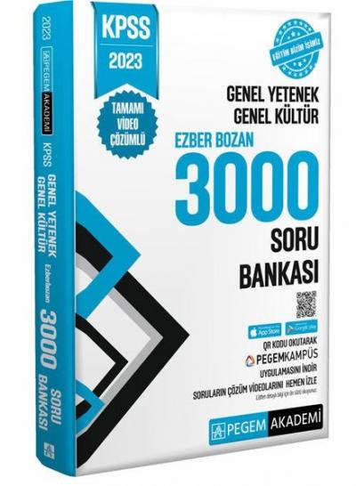 2023 KPSS Genel Yetenek Genel Kültür Ezberbozan 3000 Soru Bankası Kole