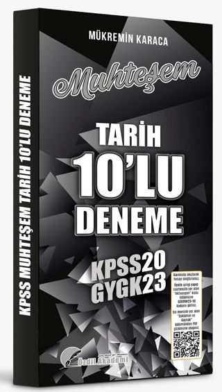 2023 KPSS Tarih 10 Deneme PDF Çözümlü Mükremin Karaca