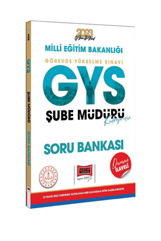 2023 MEB GYS Şube Müdürlüğü Kadrosu İçin Deneme İlaveli Soru Bankası K