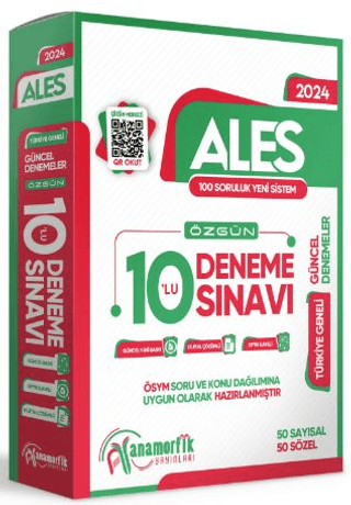 2024 ALES 10lu Paket Deneme Sınavı Özgün Yeni Nesil Türkiye Geneli Kur