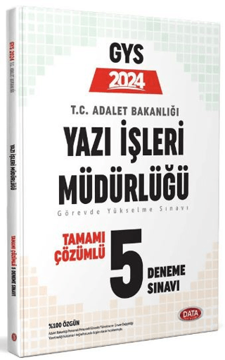 2024 GYS Adalet Bakanlığı Yazı İşleri Müdürlüğü Çözümlü 5 Deneme Sınav