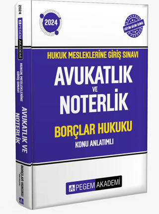 2024 Hukuk Mesleklerine Giriş Sınavı Avukatlık ve Noterlik Borçlar Huk