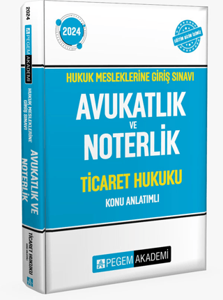 2024 Hukuk Mesleklerine Giriş Sınavı Avukatlık ve Noterlik Ticaret Huk