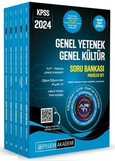 2024 KPSS Genel Yetenek Genel Kültür Tamamı Çözümlü Soru Bankası Seti 