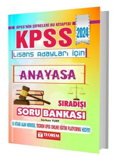 2024 KPSS Lisans Anayasa Sıradışı Soru Bankası Muhammed Uğur