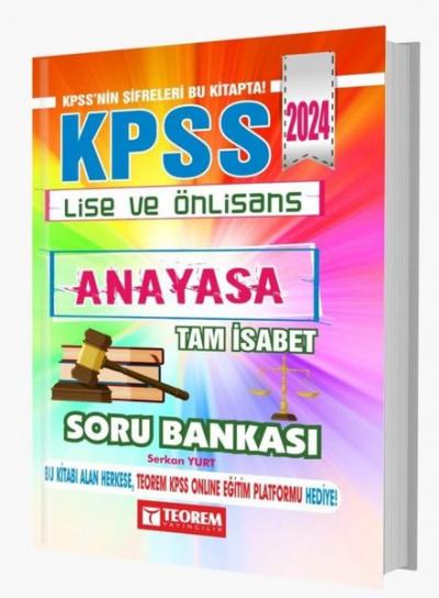 2024 KPSS Lise Ön Lisans Tam İsabet Anayasa Soru Bankası Kolektif