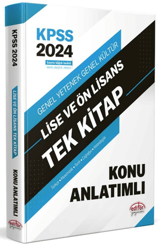 2024 KPSS Lise ve Ön Lisans Tek Kitap Konu Anlatımlı Kolektif