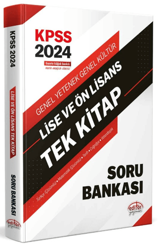 2024 KPSS Lise ve Ön Lisans Tek Kitap Soru Bankası Kolektif