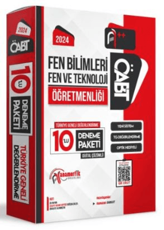 2024 ÖABT Fen Bilimleri Öğretmenliği Türkiye Geneli 10 Deneme Dijital 