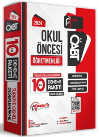 2024 ÖABT Okul Öncesi Öğretmenliği Türkiye Geneli 10 Deneme Dijital Çö