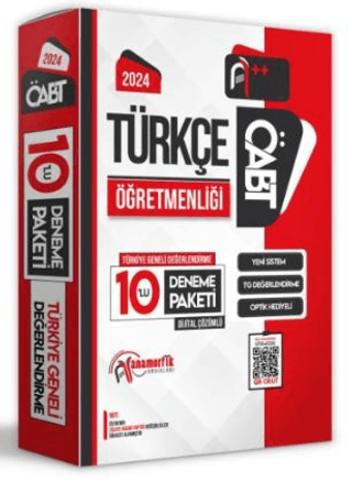 2024 ÖABT Türkçe Öğretmenliği Türkiye Geneli 10 Deneme Dijital Çözümlü