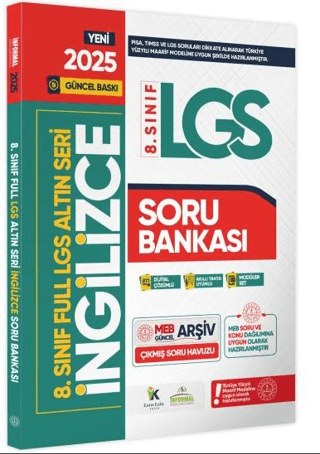 2025 8. Sınıf Full LGS Altın Seri İngilizce MEB Çıkmış Soru Bankası Mo