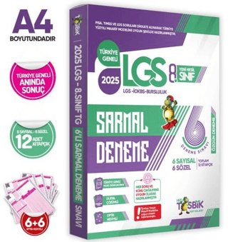 2025 8. Sınıf Yeni Sistem LGS 6lı Sarmal Deneme Paketi Dijital Çözümlü