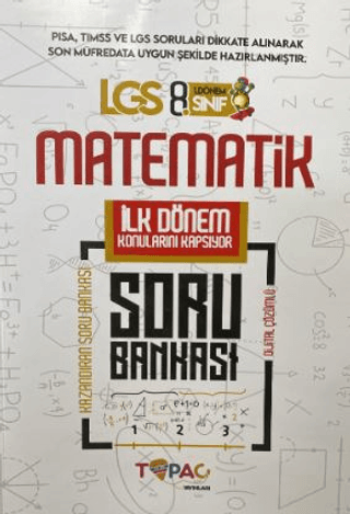 2025 8. Sınıf Yeni Sistem LGS Matematik Dijital Çözümlü Soru Bankası K