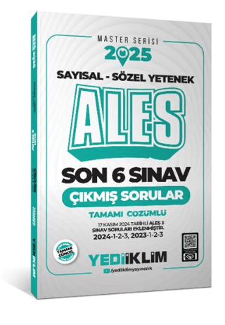 2025 ALES Master Serisi Sayısal - Sözel Yetenek Tamamı Çözümlü Son 6 S