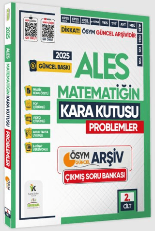 2025 ALES Matematiğin Kara Kutusu 2. Cilt Problem Konu Özetli Dijital 