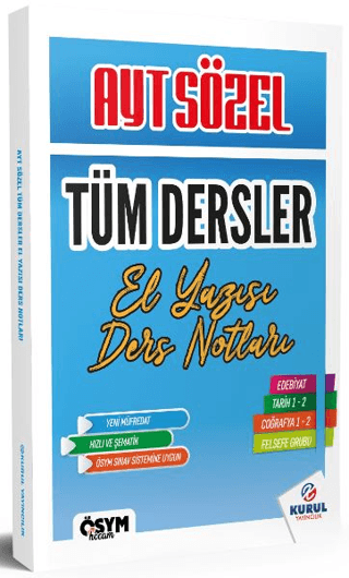 2025 AYT Sözel Tüm Dersler El Yazısı Ders Notları Kolektif