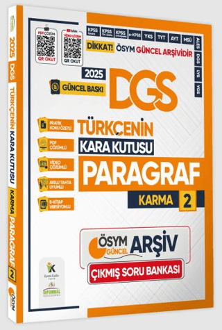 2025 DGS Türkçenin Kara Kutusu Karma Paragraf 2 Konu Özetli Çıkmış Sor