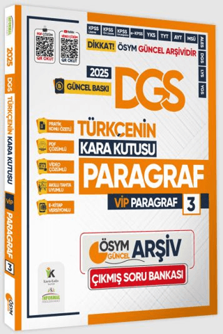 2025 DGS Türkçenin Kara Kutusu ÖSYM VİP Paragraf 3 Konu Özetli Çözümlü