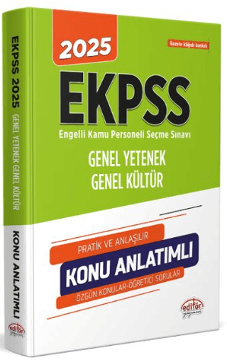 2025 EKPSS Genel Yetenek - Genel Kültür Konu Anlatımlı Kolektif