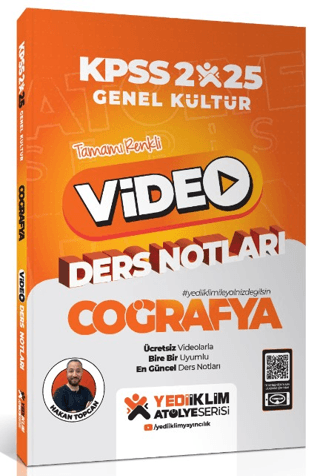 2025 KPSS Atölye Genel Kültür Coğrafya Video Ders Notları Kolektif